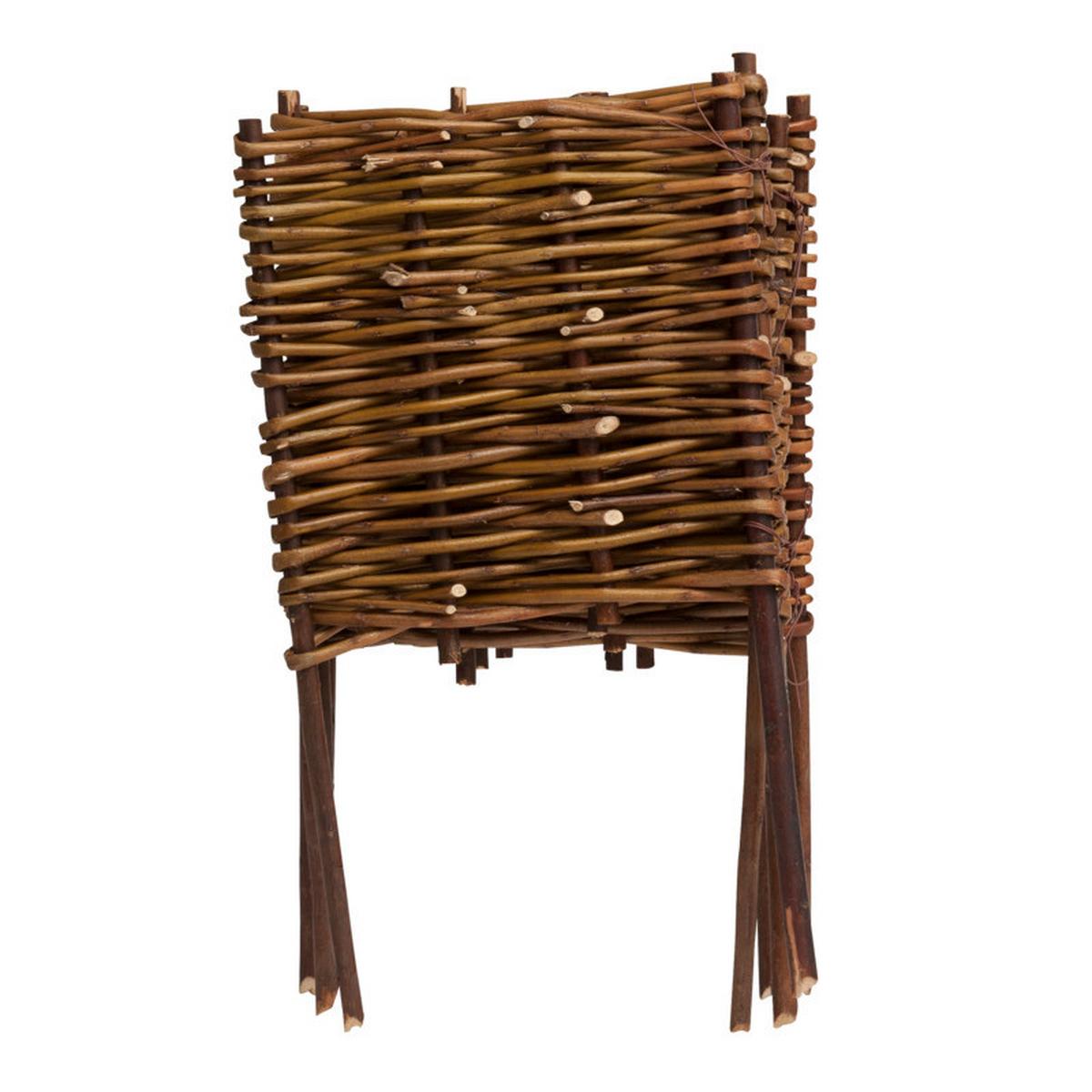 Beeteinfassung Weide 5--Teilig. - Naturfarben, Basics, Holz (20/35/100cm)