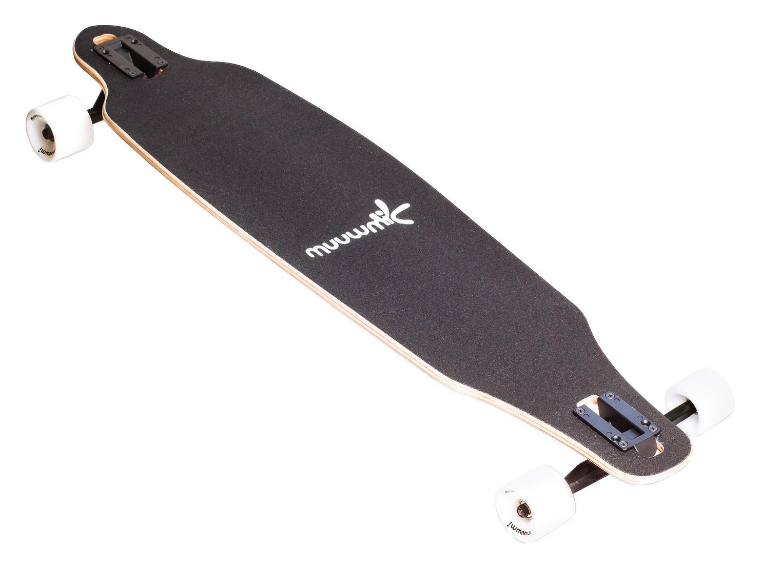 Longboard Muuwmi L: 97 Cm Abec-7, Anti-Rutsch-Auflage - Ahornfarben/Schwarz, Basics, Holz (97/23/14cm)