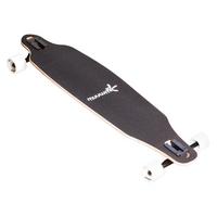 Longboard Muuwmi L: 97 cm Abec-7, Anti-Rutsch-Auflage - Ahornfarben/Schwarz, Basics, Holz (97/23/14cm)