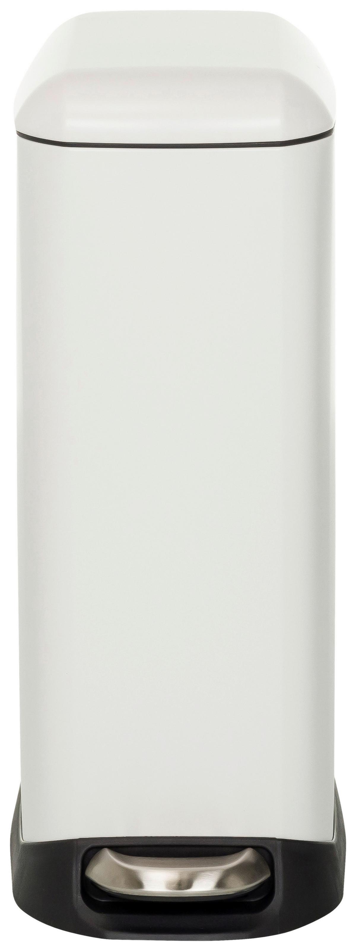 Abfallsammler Clean Slim Schwarz B: 34 cm - Schwarz/Weiß, MODERN, Metall (34/56/22cm) - MID.YOU