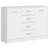 Kommode Nepo Plus Chest Of Drawers - Schwarz/Weiß, Design, Holzwerkstoff (118,5/84/34cm)