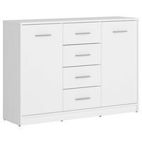 Kommode Nepo Plus Chest Of Drawers - Schwarz/Weiß, Design, Holzwerkstoff (118,5/84/34cm)