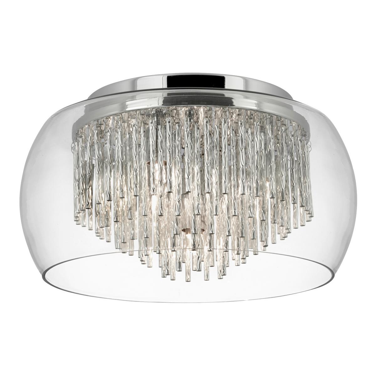 Deckenleuchte 4624-4cc - Chromfarben, Design, Glas/Metall (35/18.5cm)