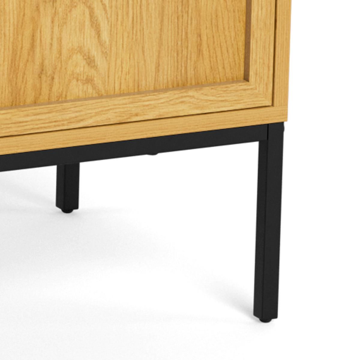 Komoda PALMDALE dub divoký - čierna/divoký dub, Design, kov/kompozitné drevo (158/80/40cm) - MID.YOU