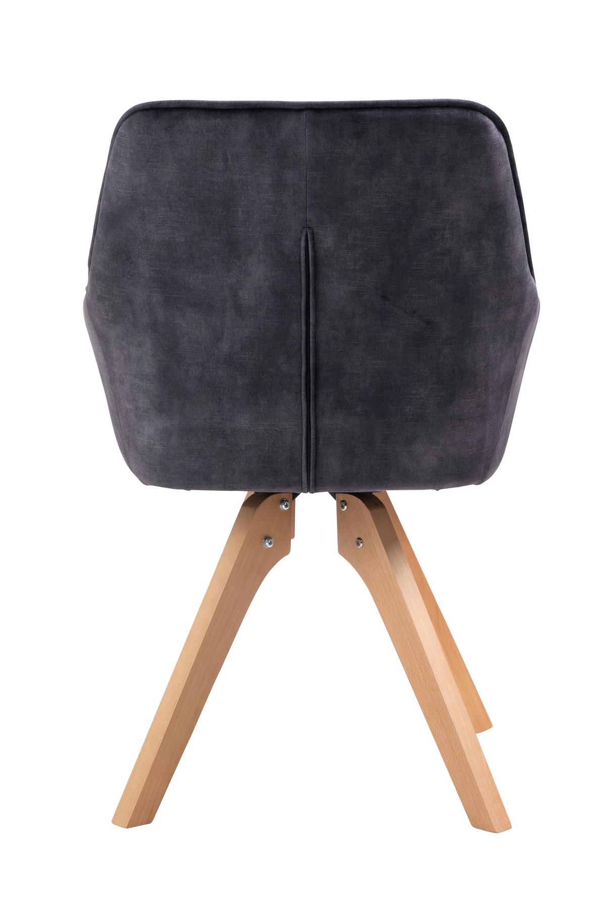 Tischgruppe Grau/Schwarz B: 180 cm - Schwarz/Naturfarben, MODERN, Holz/Holzwerkstoff (180/90/76cm) - Livetastic