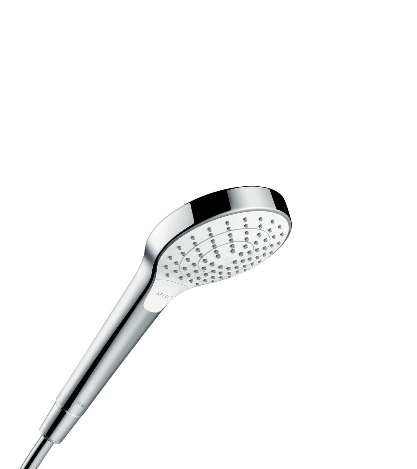 Handbrause Hansgrohe Chrom 3-Fach Verstellbar - Chromfarben/Weiß, Basics, Kunststoff (10,8/21,1/18,3cm) - Hansgrohe