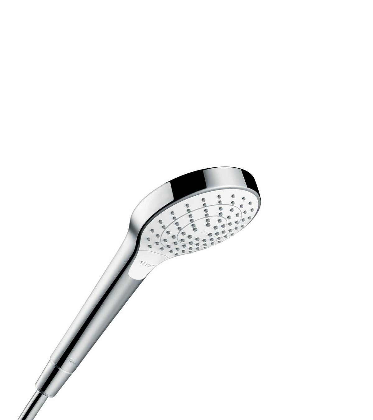 Handbrause Hansgrohe Chrom 3-Fach Verstellbar - Chromfarben/Weiß, Basics, Kunststoff (10,8/21,1/18,3cm) - Hansgrohe