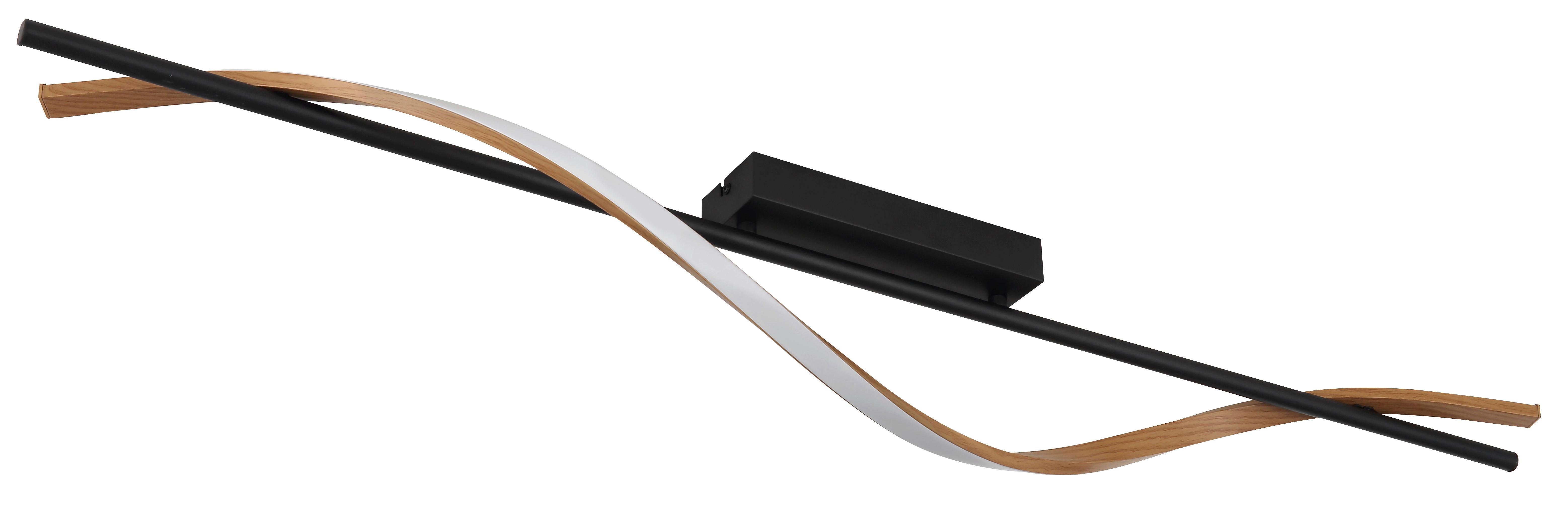 Led Mennyezeti Lámpa 67354d Watkins - barna/fekete, Design, műanyag/fém (115/14/17cm) - Globo