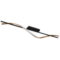 Led Mennyezeti Lámpa 67354d Watkins - barna/fekete, Design, műanyag/fém (115/14/17cm) - Globo