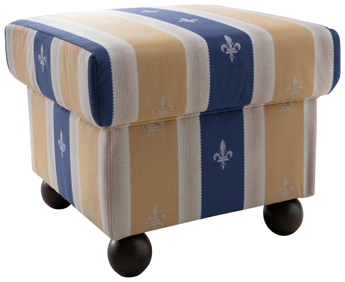 Hocker Torello Blau B: 56 Cm - Wengefarben/Blau, KONVENTIONELL, Textil (56/46/56cm) - Livetastic