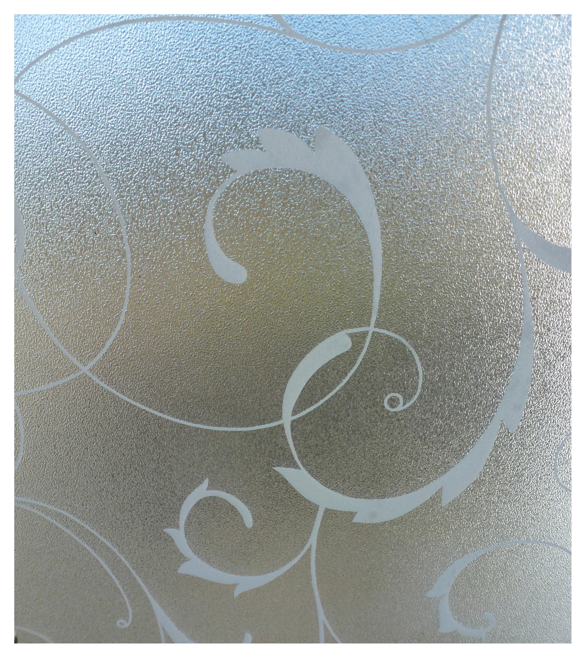 Fensterfolie Statisch Haftend Wirbel-Design 150x90 Cm - Transparent, Kunststoff (90/150cm)