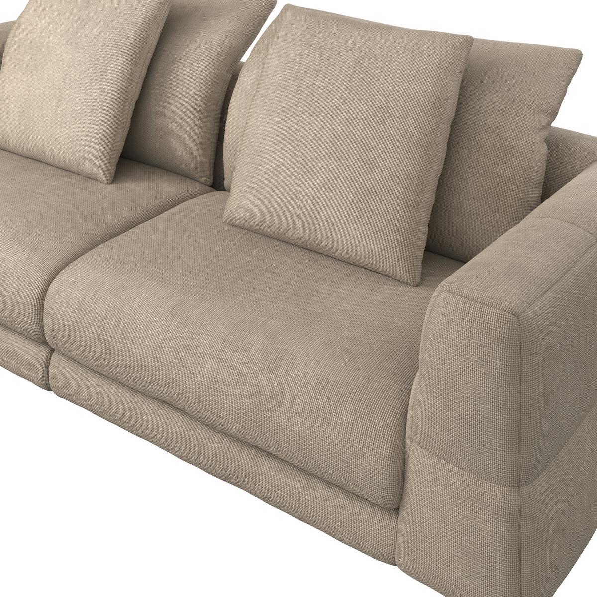 Pohovka LEA, béžová žinylka - černá/béžová, Moderní, kov/dřevo (284/87/110cm) - Bessagi Home