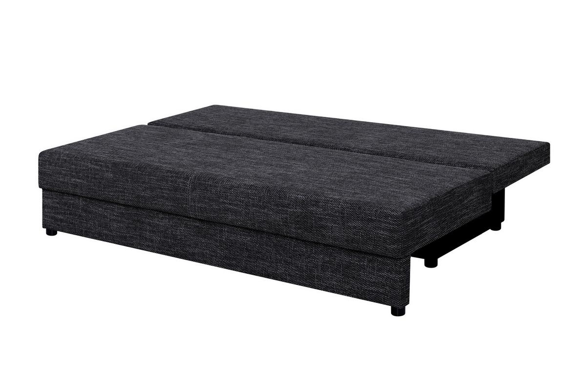Schlafsofa Mega Schwarz B: 190 cm - Schwarz, Design, Holzwerkstoff/Textil (190/80/75cm) - P & B