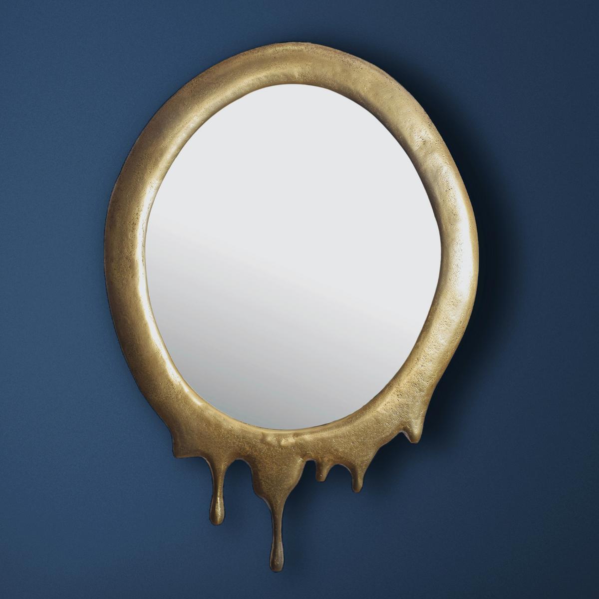 Wandspiegel Goldfarben B: 50 cm - Goldfarben, Design, Glas/Metall (50/71/3cm) - MID.YOU