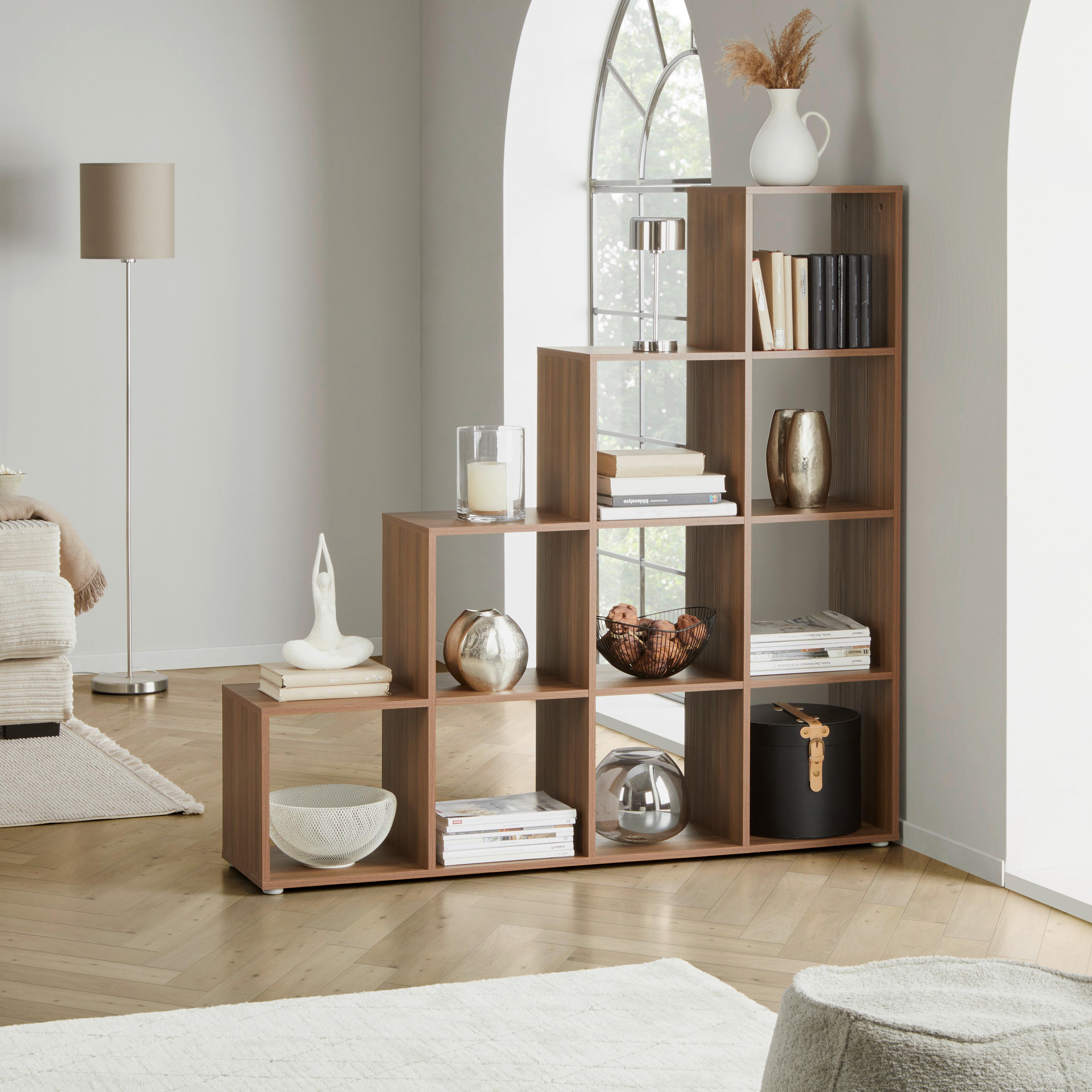 Raumteiler Pisa 4 - Walnussfarben, MODERN, Holzwerkstoff (149/148/35cm)