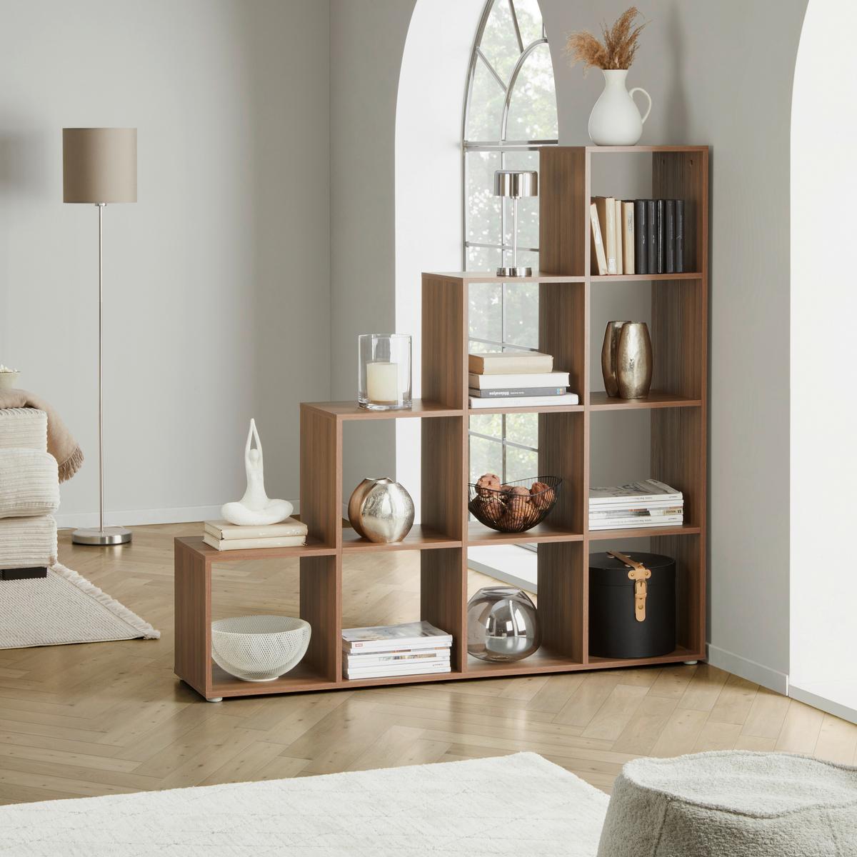 Raumteiler Pisa 4 - Walnussfarben, MODERN, Holzwerkstoff (149/148/35cm)