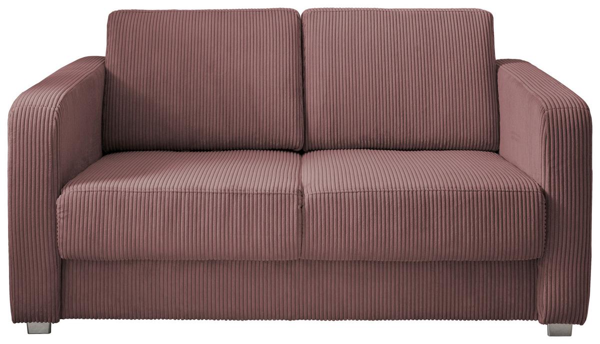 Schlafsofa Mia, Koralle B: 159 Cm - Chromfarben/Koralle, Basics, Textil (159/88/87cm) - Livetastic