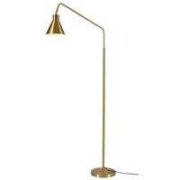 Stehlampe Lyon Goldfarben 1-Flammig drehbar mit Flexarm - Goldfarben, Design, Metall (89/153cm) - It's about Romi