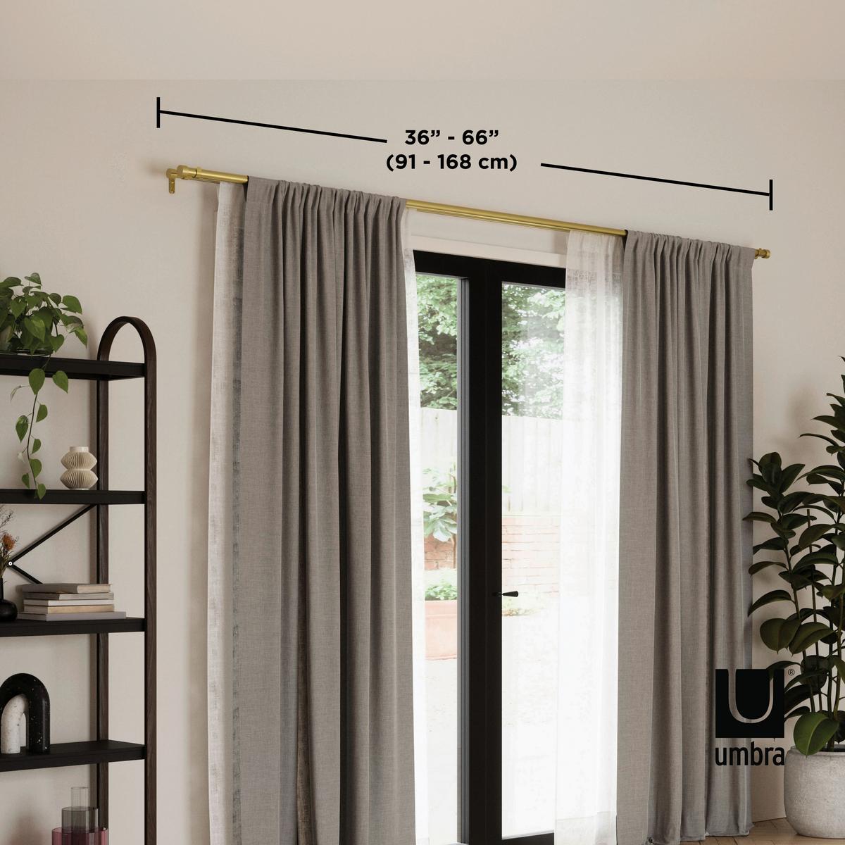 ZÁVESOVÁ TYČ CAPPA - mosadzná, Konventionell, kov (170cm) - Umbra