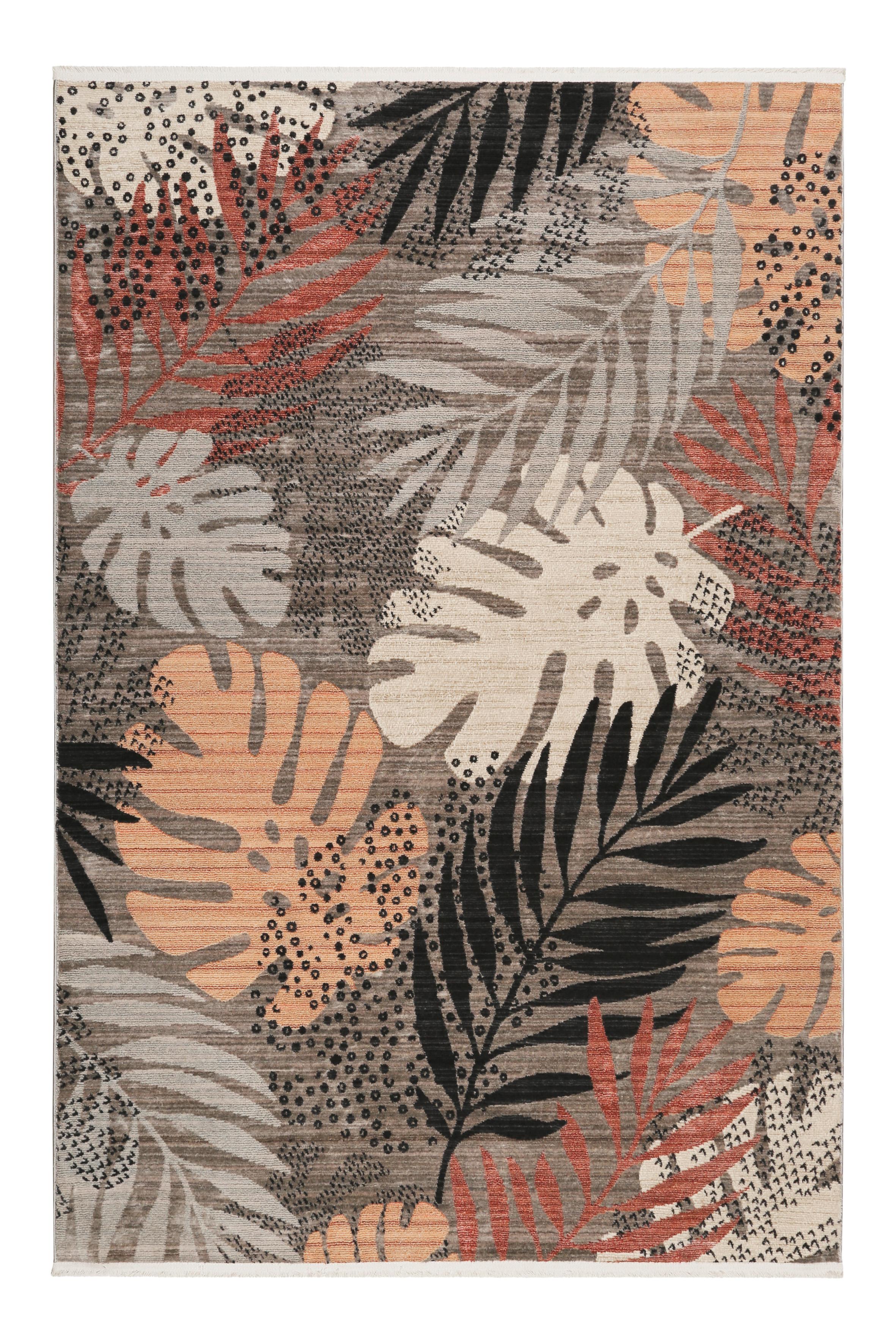Webteppich Florence Grau/rot/beige 200x290 Cm - Beige/Rot, KONVENTIONELL, Textil (200/290cm) - Esprit