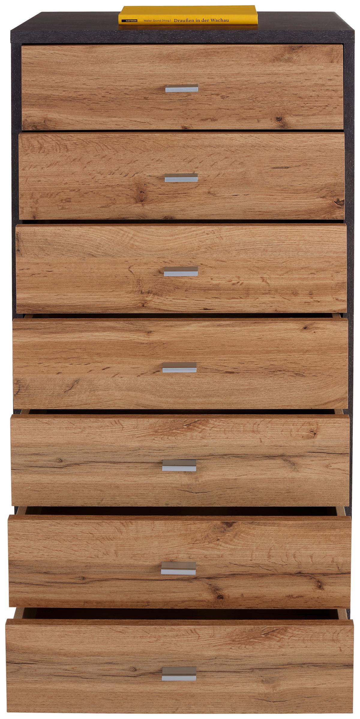 KOMODA 4-YOU YUK11 - sivá/farba duba, Modern, kompozitné drevo (50/111.4/34,6cm)