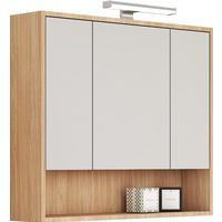 Spiegelschrank Andora Eichefarben B: 80 cm - Eichefarben, MODERN, Glas/Holzwerkstoff (80/74/22cm) - Stylife