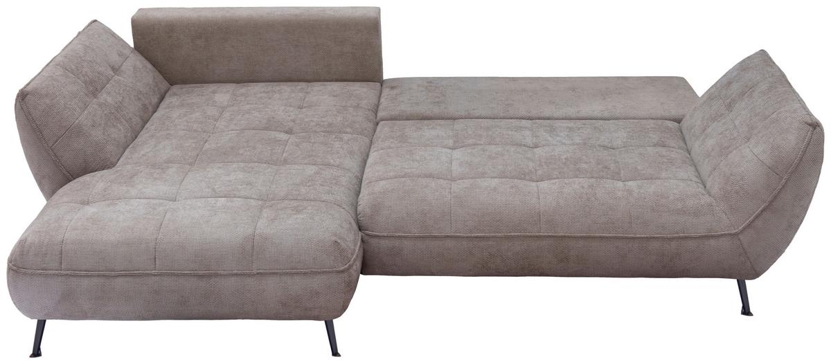 Ecksofa Samoa Hellbraun S: 187x282 Cm - Hellbraun/Schwarz, Design, Textil (187/282cm) - Livetastic