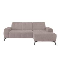 Ecksofa Mit Usb Anschluss Sano, Taupe, S: 258x180 Cm - Taupe/Schwarz, MODERN, Textil (258/180cm) - Livetastic