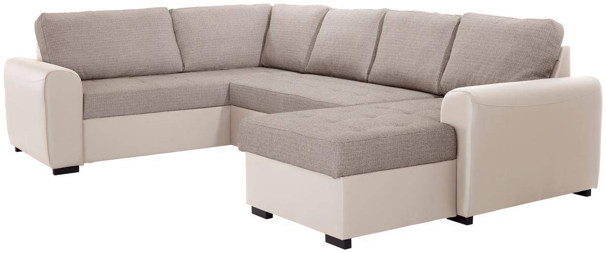 Sarokgarnitúra Molly-3s.2f-Rec/bk - Basics, textil (206/312/157cm)