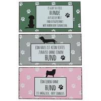 Dekoschild Hunde Versch. Motive/sprüche 40x20cm - Multicolor, Basics, Metall (40/20cm)