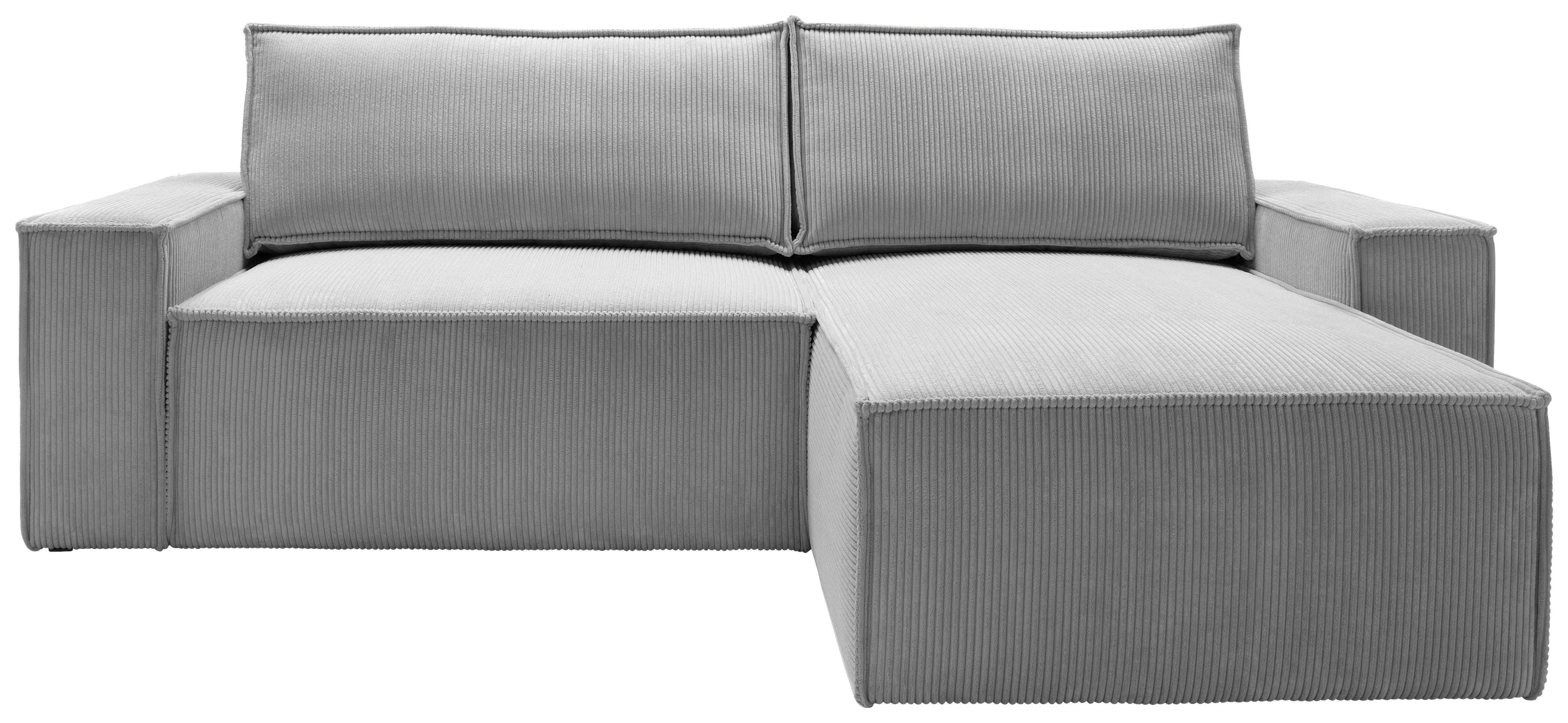 Rohová pohovka PERLLO, obojstranná, svetlosivá - čierna/svetlosivá, Konventionell, drevo/textil (251/170cm) - MID.YOU