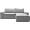 Eckschlafsofa Perllo - Hellgrau/Schwarz, KONVENTIONELL, Holz/Textil (251/170cm) - MID.YOU