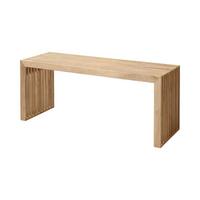 Sitzbank Teakfarben Rib BHT: 104x43x35 cm - Teakfarben, KONVENTIONELL, Holz (104/43/35cm) - MID.YOU
