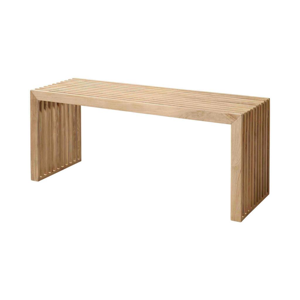 Sitzbank Teakfarben Rib BHT: 104x43x35 cm