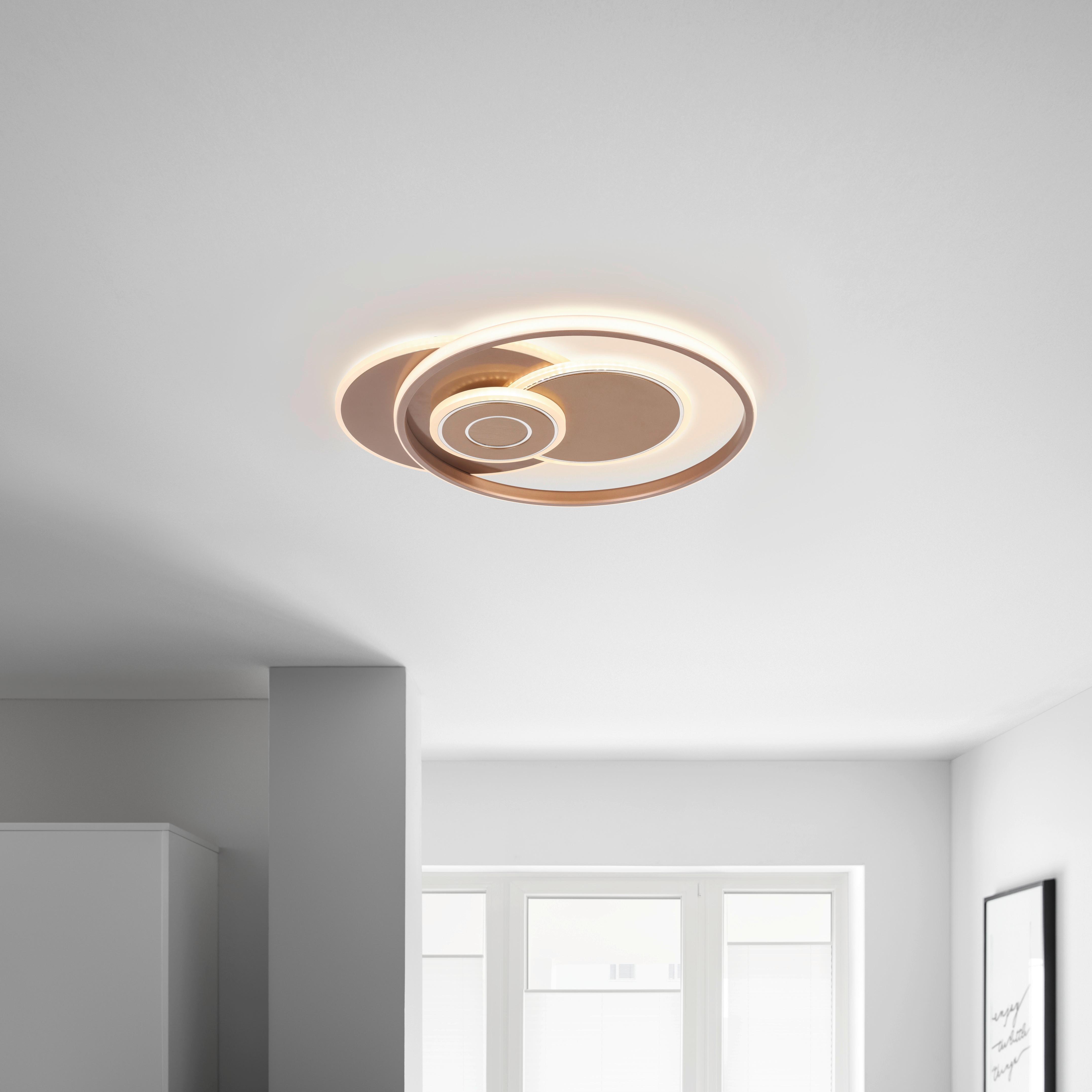 Stropní LED svítidlo Marlin - cappuccino, Moderní, kov/plast (50/42/5,5cm) - Premium Living