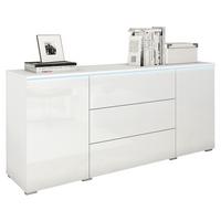 Široká komoda VERA biela VL - sivá/biela, Lifestyle, kompozitné drevo/plast (150/67,9/39,5cm) - P & B