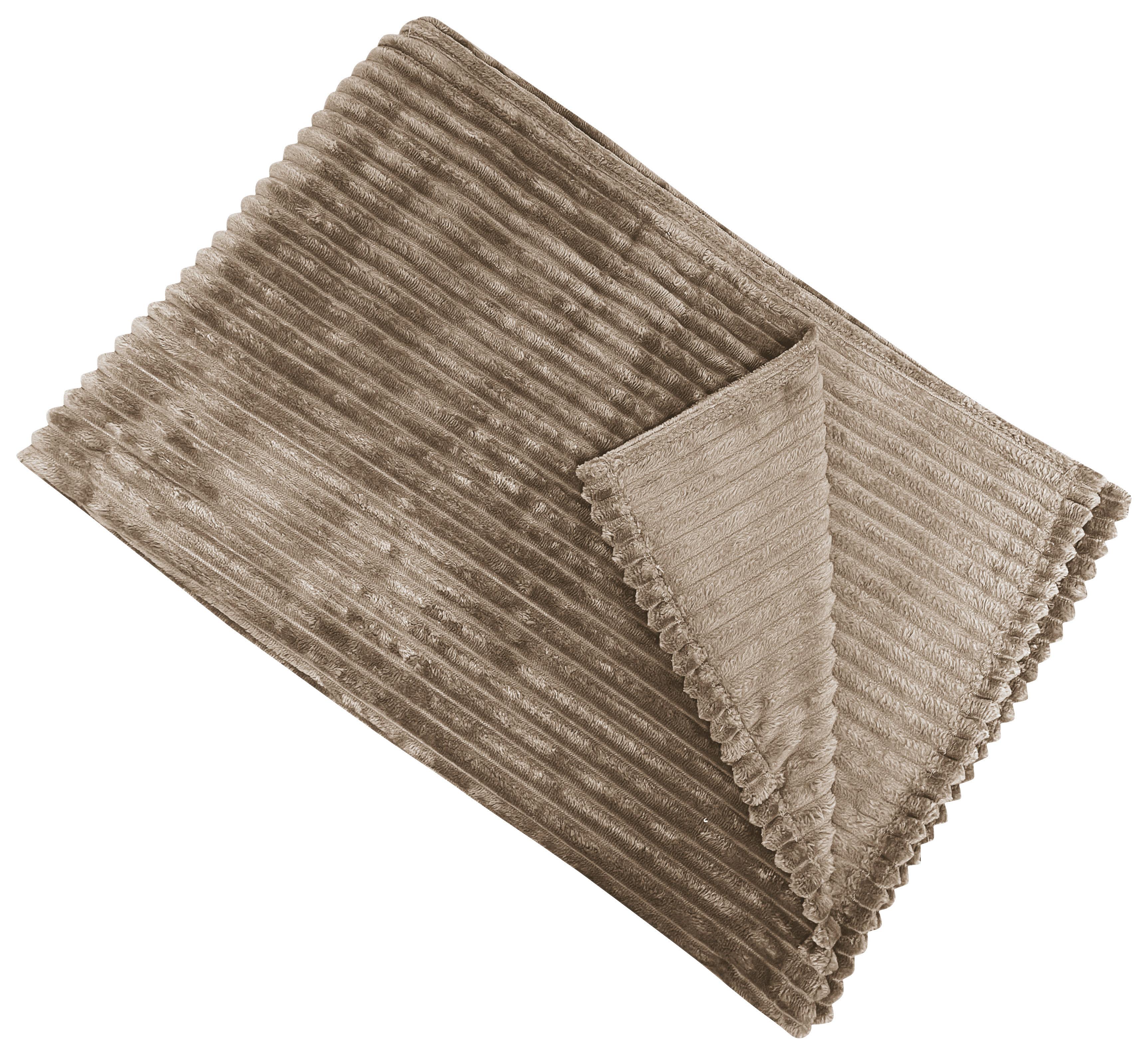 Kuscheldecke Sina Taupe 150x200 cm - Taupe, MODERN, Textil (150/200cm) - Luca Bessoni
