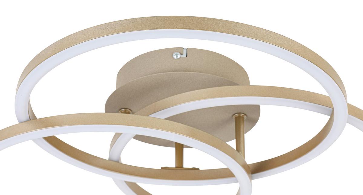 LED-DECKENLEUCHTE COLEEN - Sandfarben/Cappuccino, Basics, Kunststoff/Metall (47/38,5/8cm) - Luca Bessoni