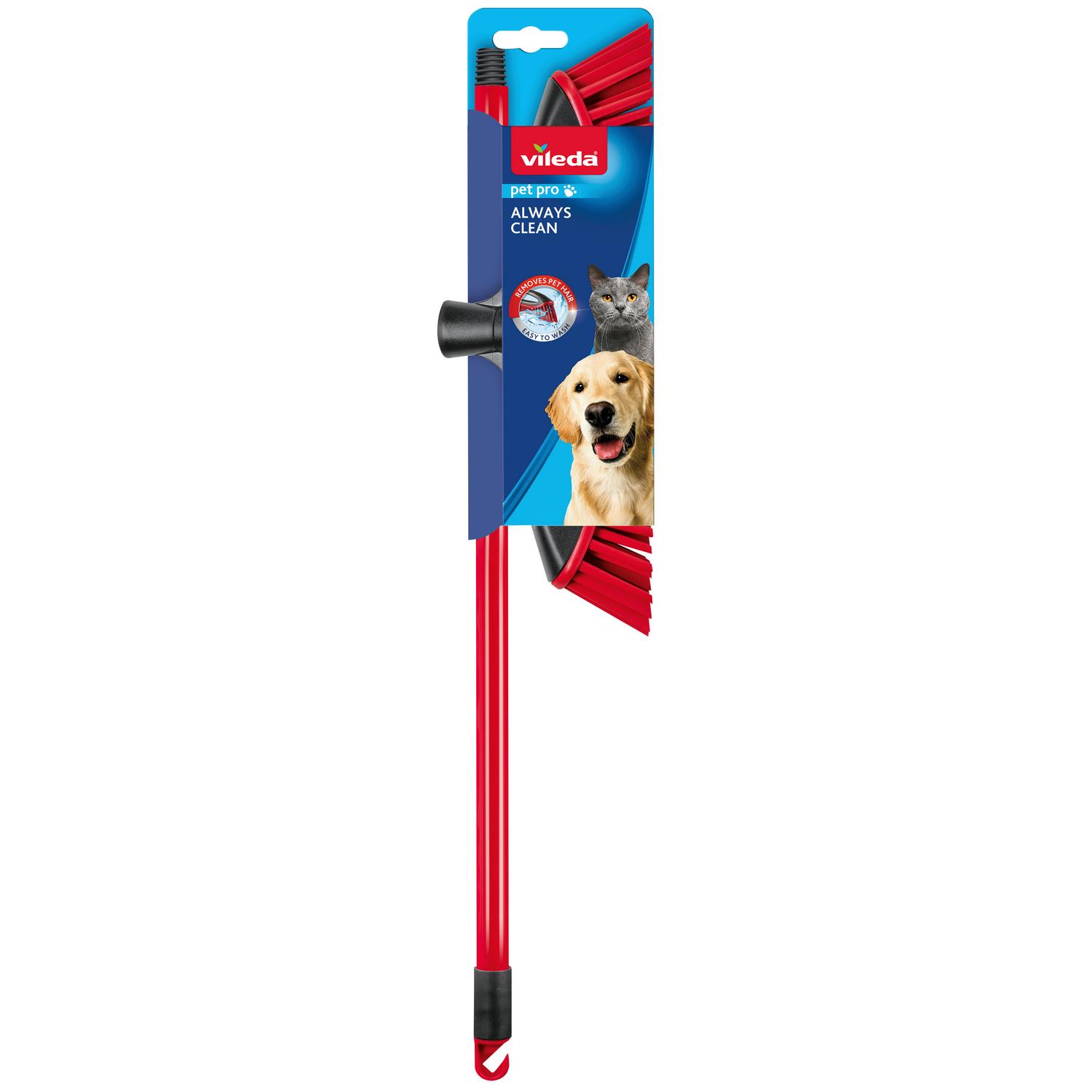 Vileda Zimmerbesen PET PRO Gummibesen Rot, Schwarz 33x83,4x4,8 cm