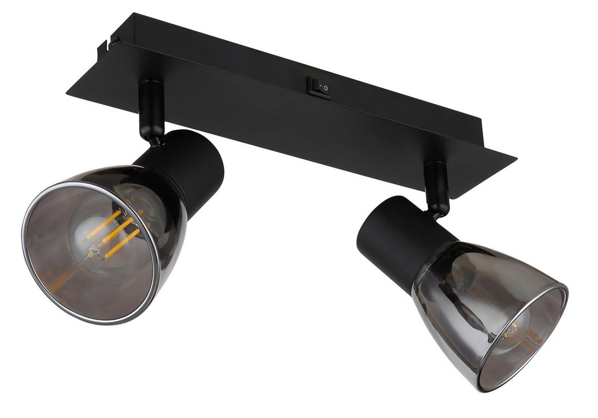 Strahler 54307-2 - Schwarz, Design, Glas/Metall (25/7/15,5cm) - Globo