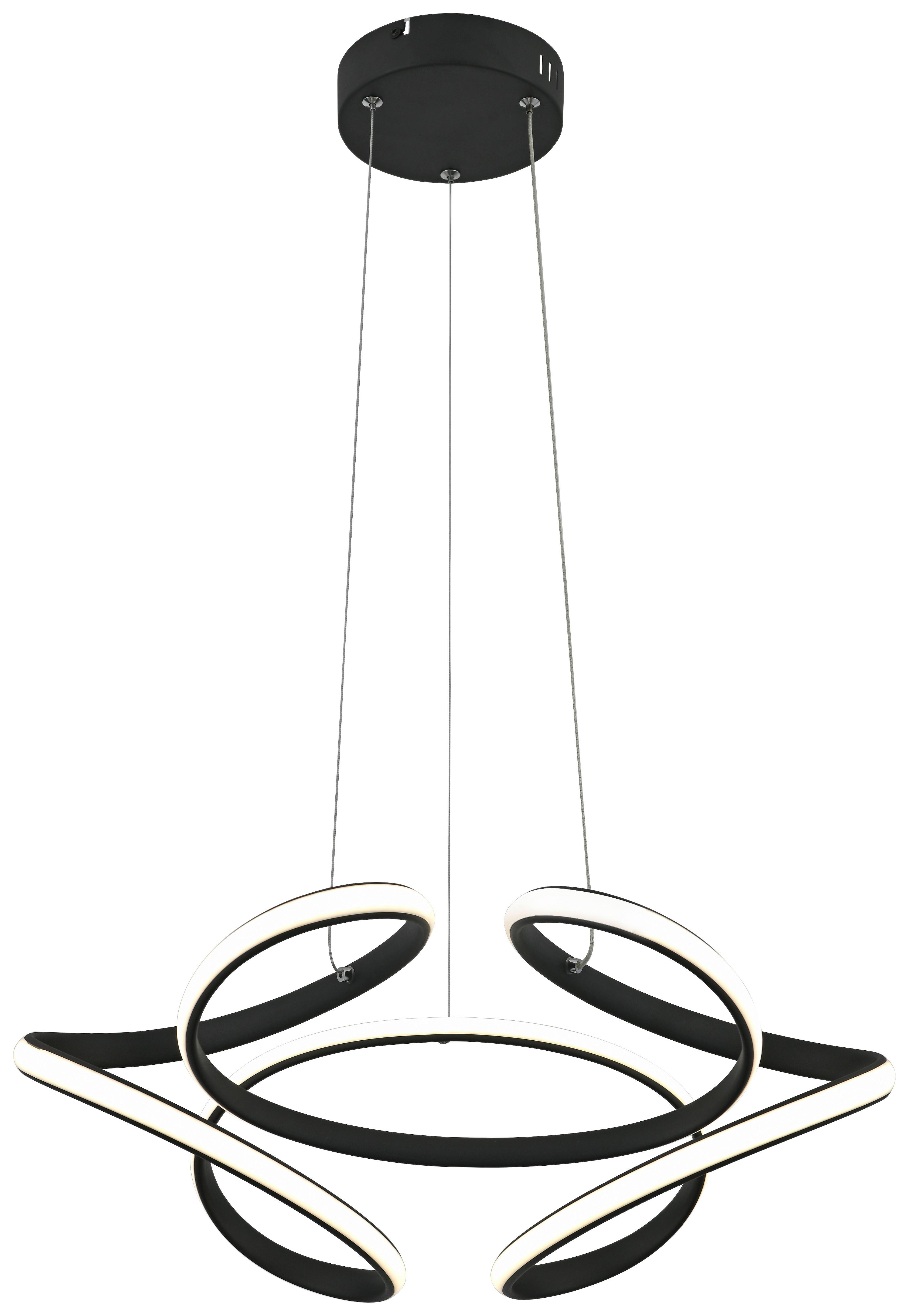 Led-hängeleuchte Lilian - Weiß, MODERN, Kunststoff/Metall (50/120cm) - Luca Bessoni