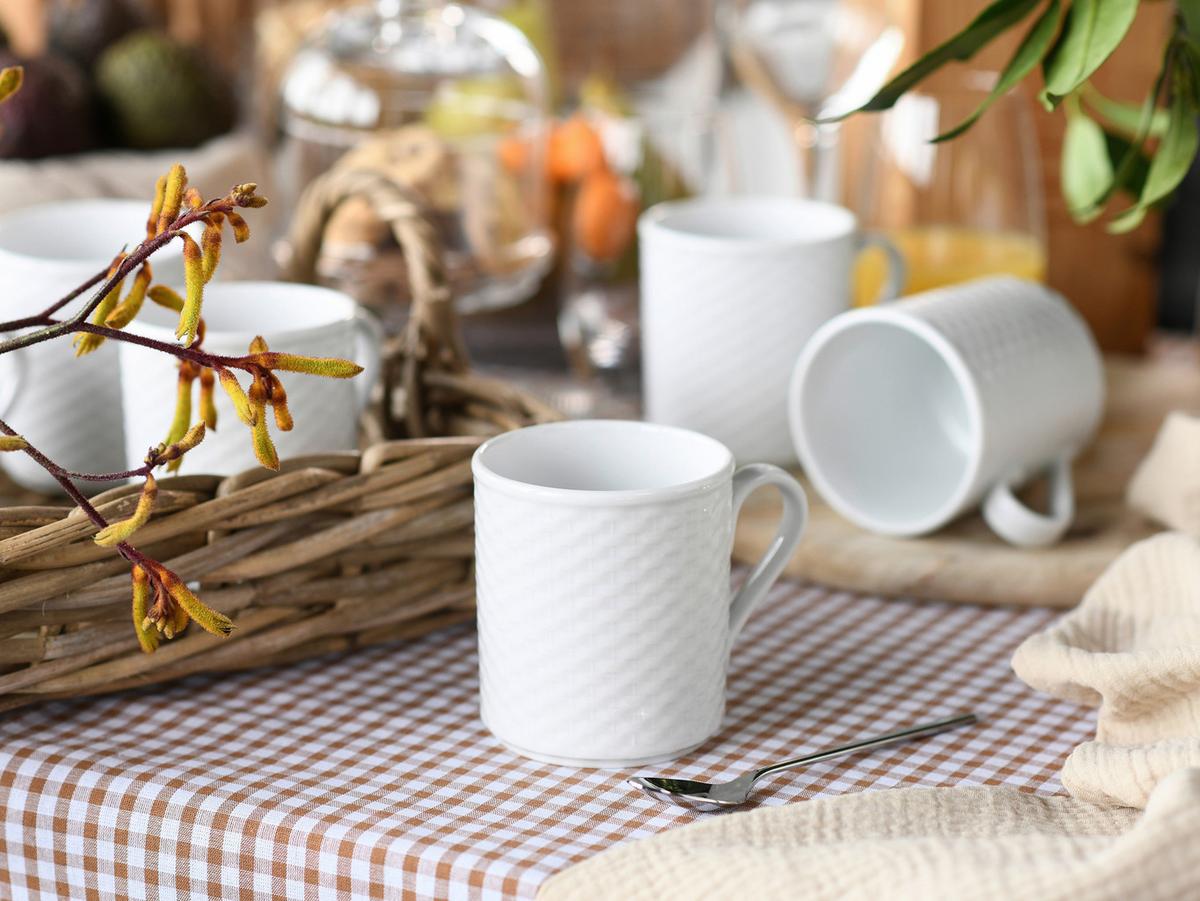 Kaffeebecherset Polo Porzellan, Weiß, 6-teilig - Weiß, Basics, Keramik (250ml) - Creatable
