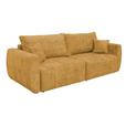 Schlafsofa Bali - Bernsteinfarben/Schwarz, MODERN, Holz/Textil (245/74-90/104cm) - Luca Bessoni