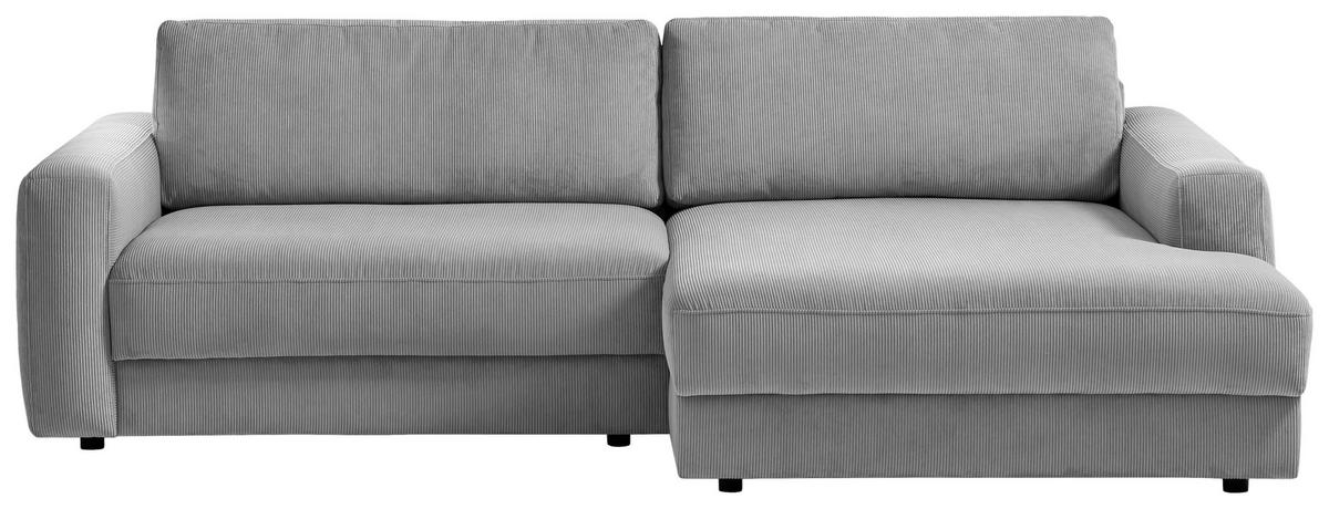 Ecksofa Bourbon - Dunkelgrau/Schwarz, MODERN, Textil (250/176cm) - Trendmanufaktur