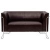 2-sitzer-sofa Curacao Braun Curacao - Dunkelbraun/Silberfarben, MODERN, Textil (130/71/74cm) - MID.YOU