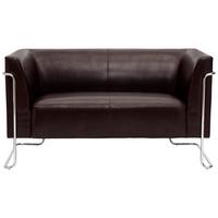 2-sitzer-sofa Curacao Braun Curacao - Dunkelbraun/Silberfarben, MODERN, Textil (130/71/74cm) - MID.YOU