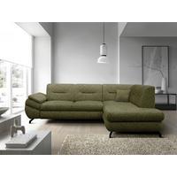 Ecksofa Imo Grün 274x201 cm - Schwarz/Grün, Design, Textil (274/201cm) - MID.YOU