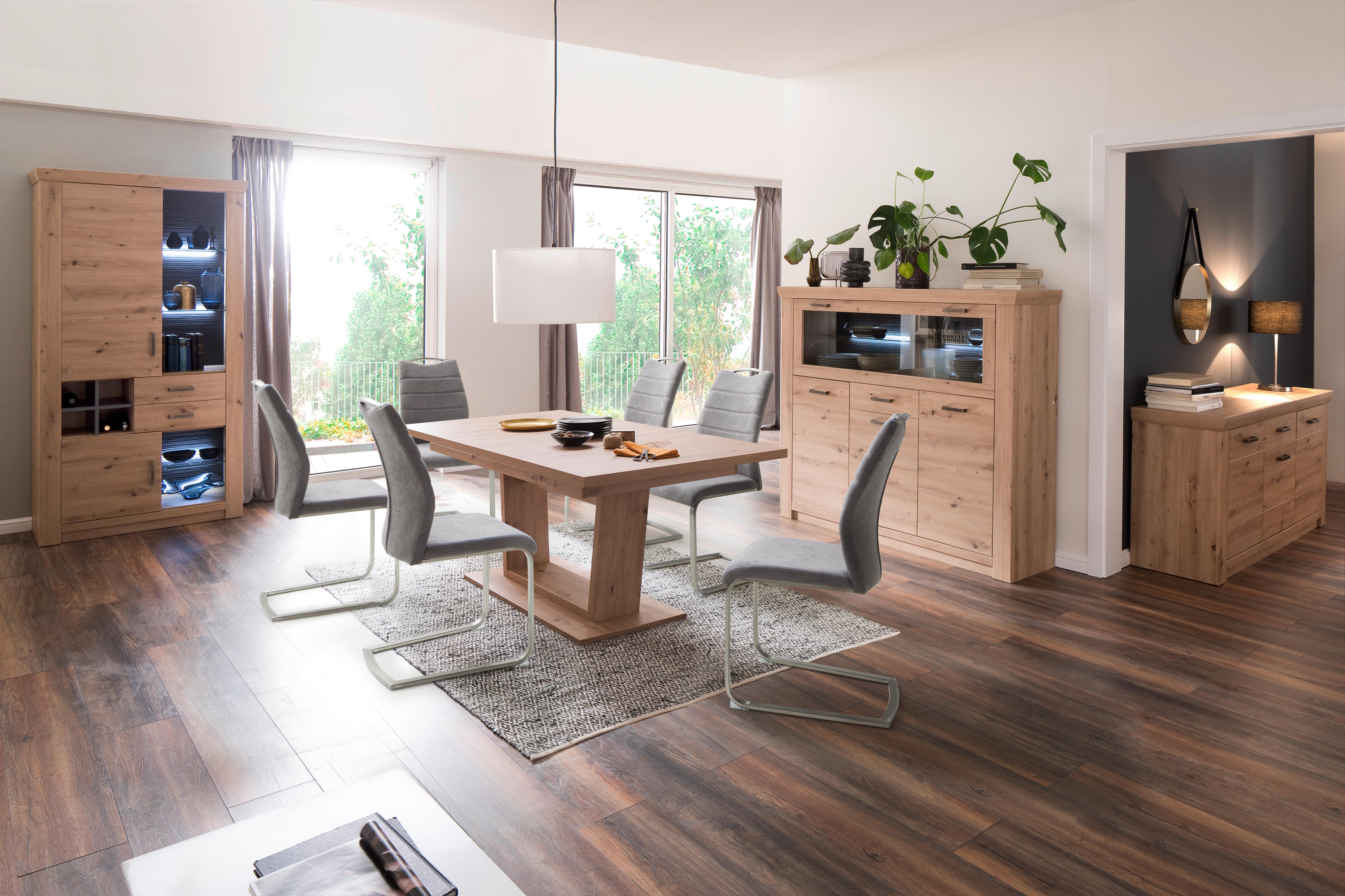 Esstisch Ausziehbar Meran 180-280x100 Cm Eichefarben - Eichefarben, Design, Holzwerkstoff (180-280/100/77cm) - Livetastic