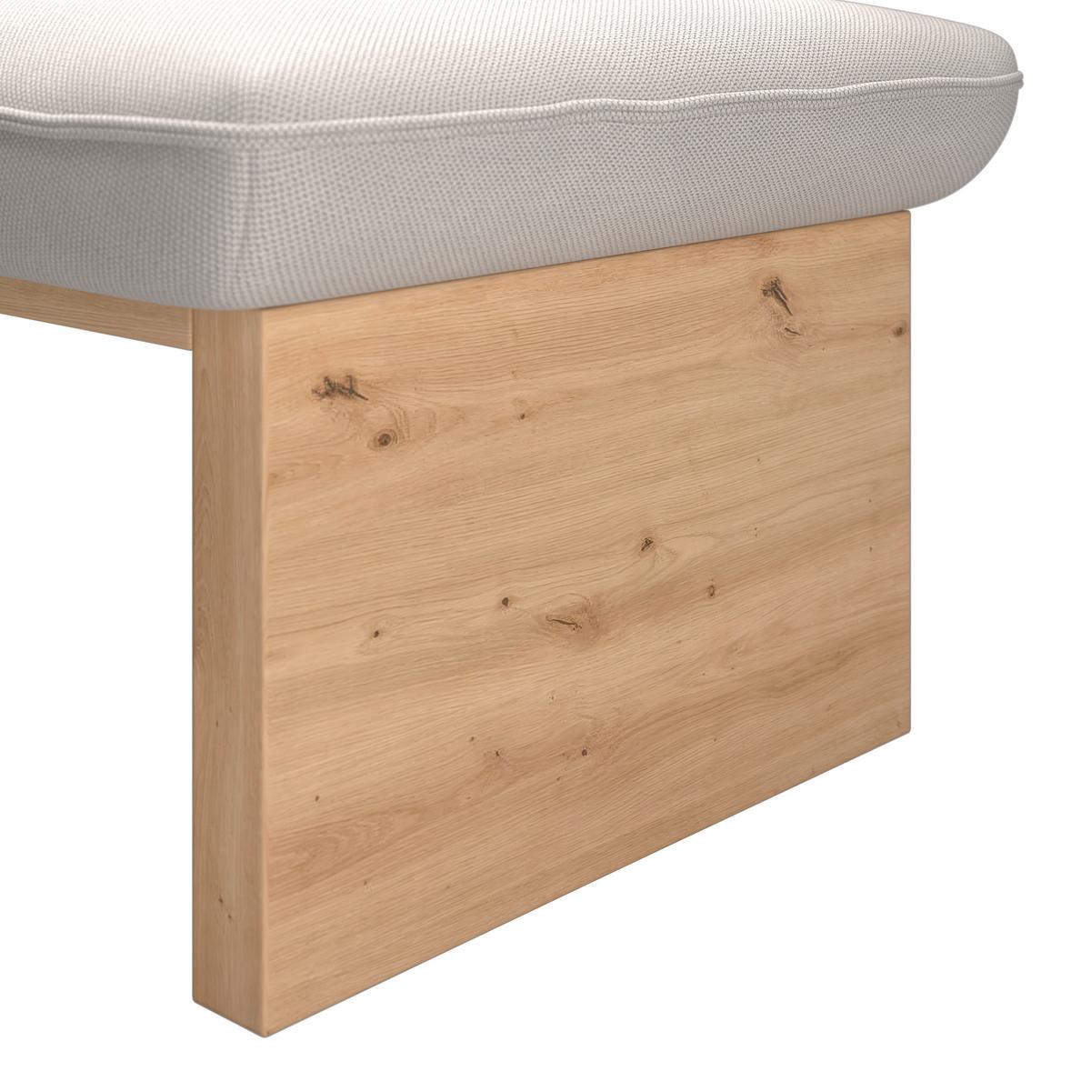 Eckbank Beluna Ii Webstoff Weiß, B: 170cm - Eichefarben/Weiß, KONVENTIONELL, Holz/Textil (170/232cm) - James Wood