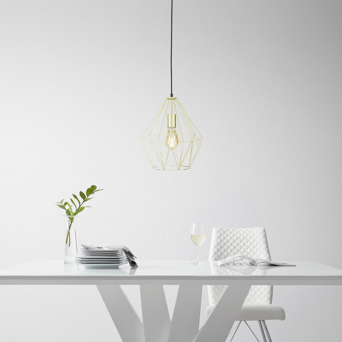 Závesná lampa Skelleton 30/110 cm, 60 Watt - zlatá, kov (30/110cm) - Modern Living
